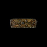 Roman Bronze Enamelled Plate Brooch