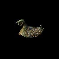 Romano-British Enamelled Bronze Hen Brooch