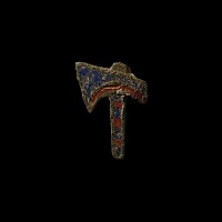 Roman Enamelled Bronze Axe Brooch