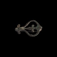 Roman Bronze Openwork Plate Brooch