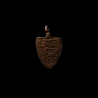 Medieval Bronze Knight's Royal Heraldic Horse Harness Pendant with Arms of England