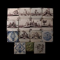 Post Medieval Dutch Glazed Ceramic Tile Group