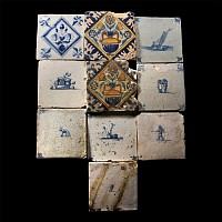 Post Medieval Dutch Glazed Ceramic Tile Group