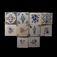 Post Medieval Dutch Glazed Ceramic Tile Group