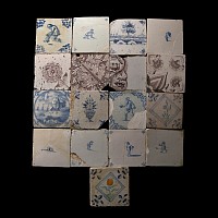 Post Medieval Dutch Glazed Ceramic Tile Group