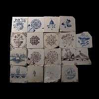 Post Medieval Dutch Glazed Ceramic Tile Group