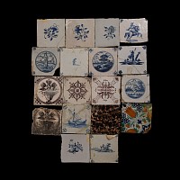 Post Medieval Dutch Glazed Ceramic Tile Group