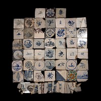 Post Medieval Dutch Glazed Ceramic Tile Group