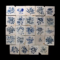 Post Medieval Dutch Glazed Ceramic Tile Group