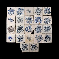 Post Medieval Dutch Glazed Ceramic Tile Group