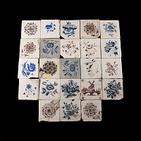 Post Medieval Dutch Glazed Ceramic Tile Group