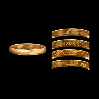 Post Medieval Gold 'Godly Love Will Not Remove' Posy Ring