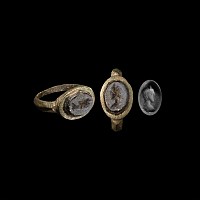 Roman Bronze Ring with Sol Invictus