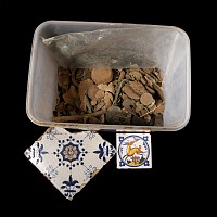 Copper-Alloy Artefact  and Ceramic Tile Group