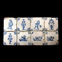 Post Medieval Dutch Glazed Ceramic Tiles