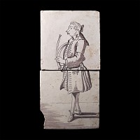 Post Medieval Dutch Ceramic Tiles with Man