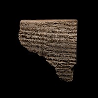 Large Western Asiatic Micro Cuneiform Clay Tablet Fragment Bearing a Religious List of Divination