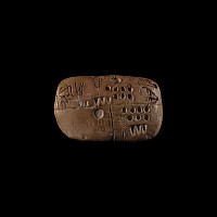 Uruk Clay Pictographic Tablet with Economic Text Relating to Farm Produce