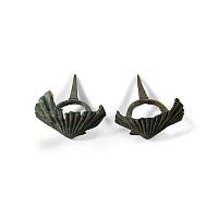 Roman Bronze Scallop Shell Attachment Pair