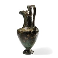 Roman Bronze Oinochoe with Lion Protome