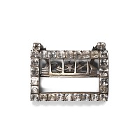 Georgian Jewelled White Metal Shoe Buckle