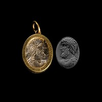 Yellow Sapphire Gemstone of Commodus in Later Gold Mount