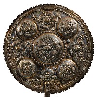 Pair of Bronze Liturgical Fans