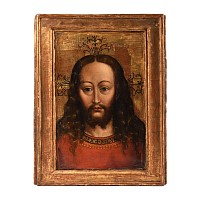 Medieval Wooden 'True Face of Christ' Icon
