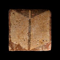 Medieval Glazed Ceramic Tile with Open Book