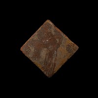 Medieval Glazed Ceramic Tile With a Dancing Figure