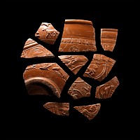 Roman 'Thames' Decorated Samian Ware Pottery Collection with Animals