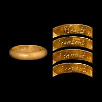 Post Medieval Heavy Gold 'Hearts Content Cannot Repent' Posy Ring