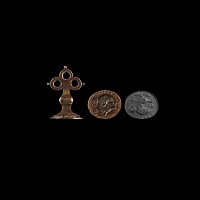 Georgian Silver Cockerel and Hen Mating Inscribed Seal Matrix