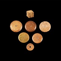Roman 'Thames' Bone Gaming Piece and Dice Group