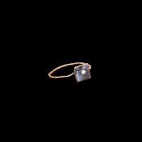 Medieval 'Thames' Bronze Ring with Blue Setting