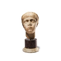 Roman Marble Head of a Woman