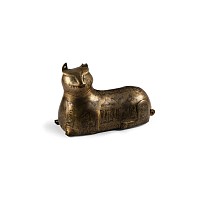 Western Asiatic Engraved Brass Feline