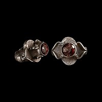 Sassanian Style Silver Ring with Gemstone