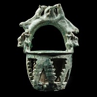 Central Asian Ziwiye Turquoise Frit Offering Basket