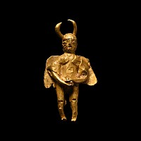 Roman Gold Miniature God Pendant