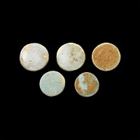 Egyptian Small Faience Pot Lid Collection