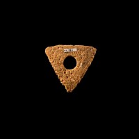 Large Romano-Celtic Yellow Glass Triangular Mount