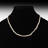 Western Asiatic Cream Stone Bead Necklace