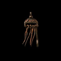 Romano-British Bronze Chatelaine Hanger with Toilet Implements