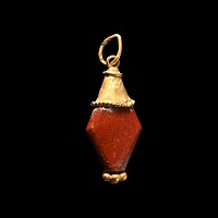 Western Asiatic Gold and Bead Pendant