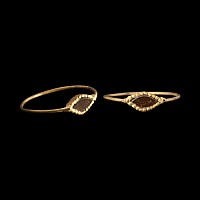 Medieval Gold Ring with Garnet Gemstone