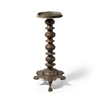 Western Asiatic Bronze Openwork Lamp Stand