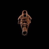 Roman Miniature Terracotta Oil Lamp with Theatre Mask