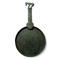 Scythian Bronze Mirror with Panther Handle