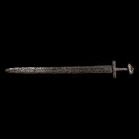Viking Age Iron Sword with Five-Lobed Pommel